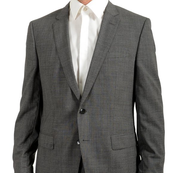 Hugo Boss Men's "Huge6/Genius5" Slim Fit Houndstooth 100% Wool Two Button Suit - Picture 4 of 12